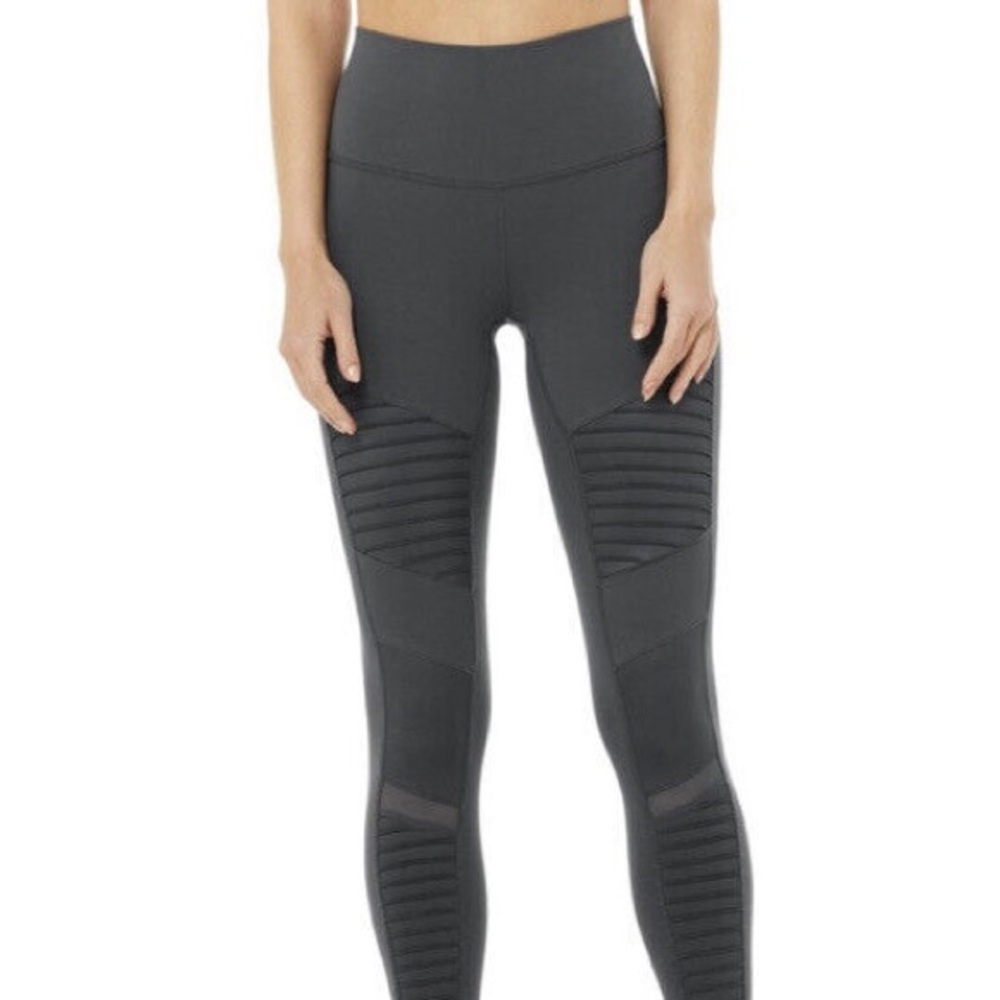 Grey Alo Moto Leggings